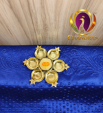 Brass Murugan Shatkona Deepam 7.5 Inch