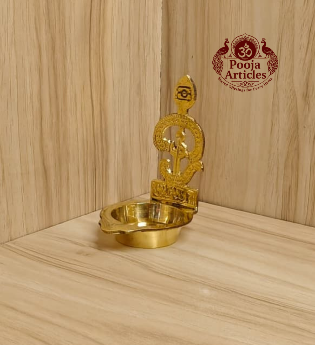 Brass Om Muruga Vilakku 4 Inch
