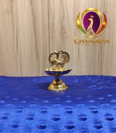 Brass Peacock Diya Size 0 – 3.1 Inch