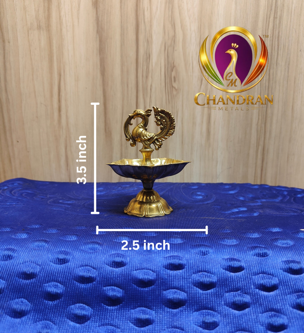 Brass Peacock Diya Size 1 – 3.5 Inch