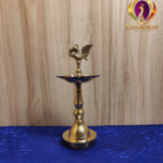 Brass Peacock Kerala Samai Puja Diya 8 Inch