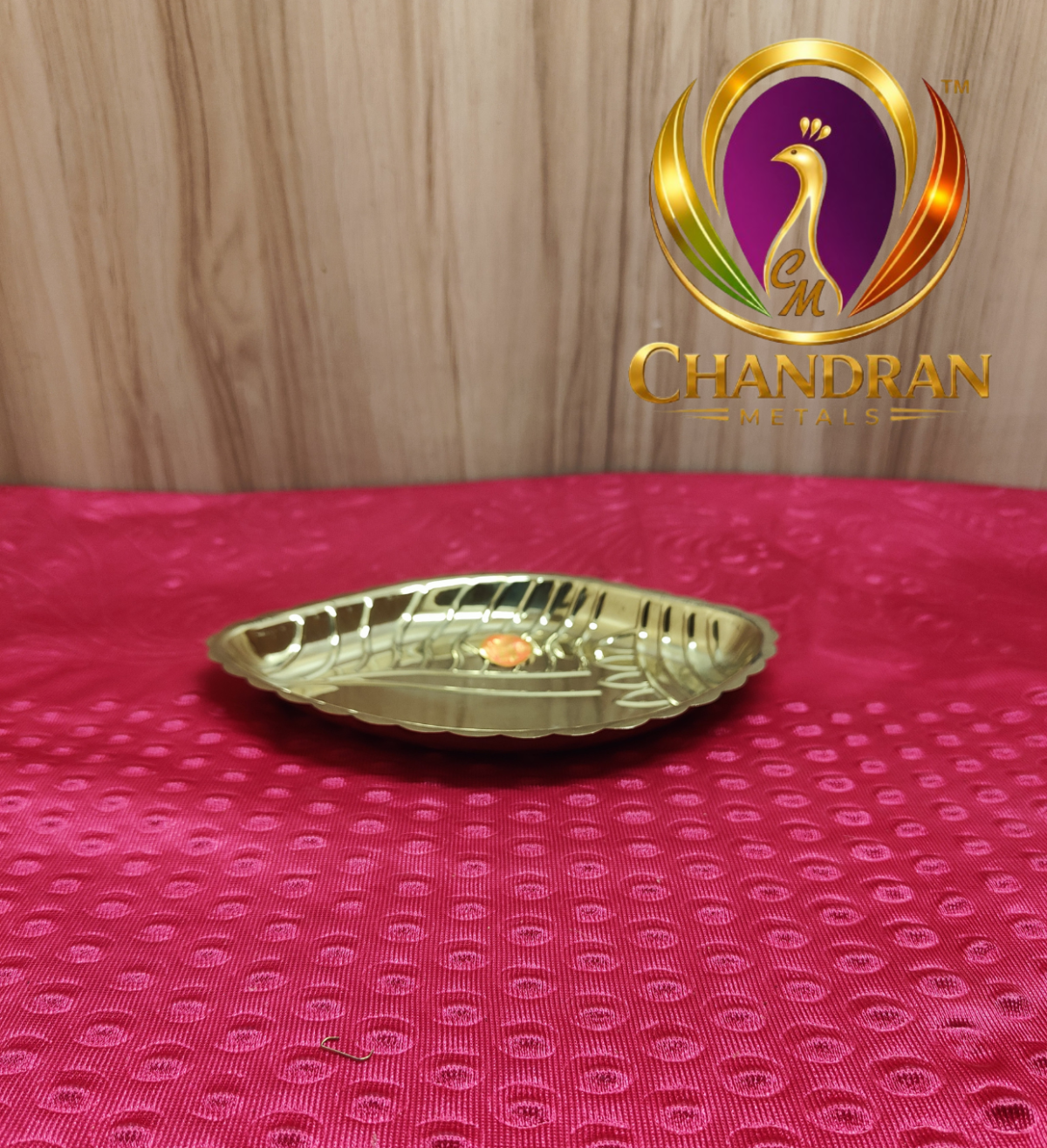 Brass Shanku Plate 8 Inch