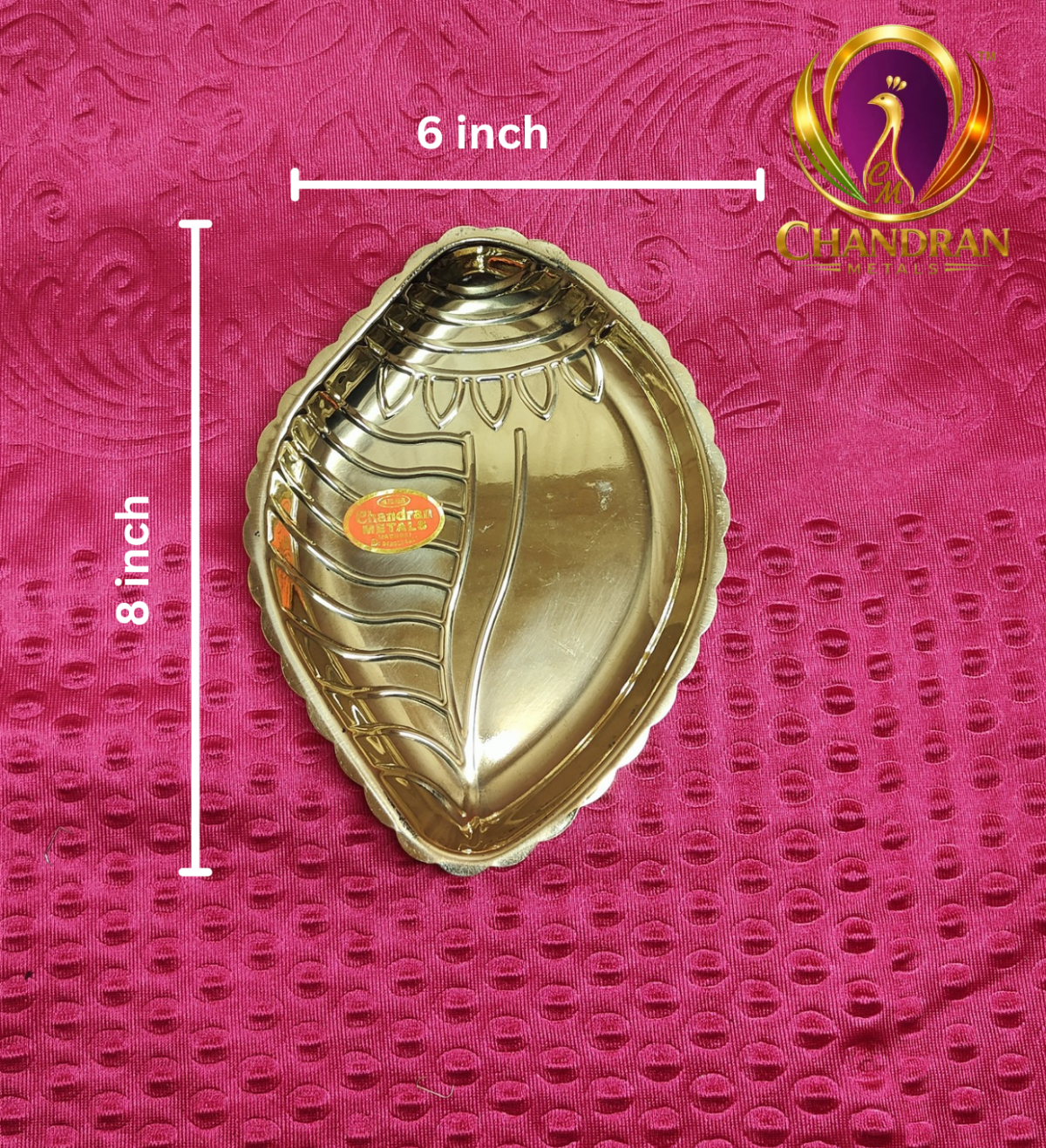 Brass Shanku Plate 8 Inch