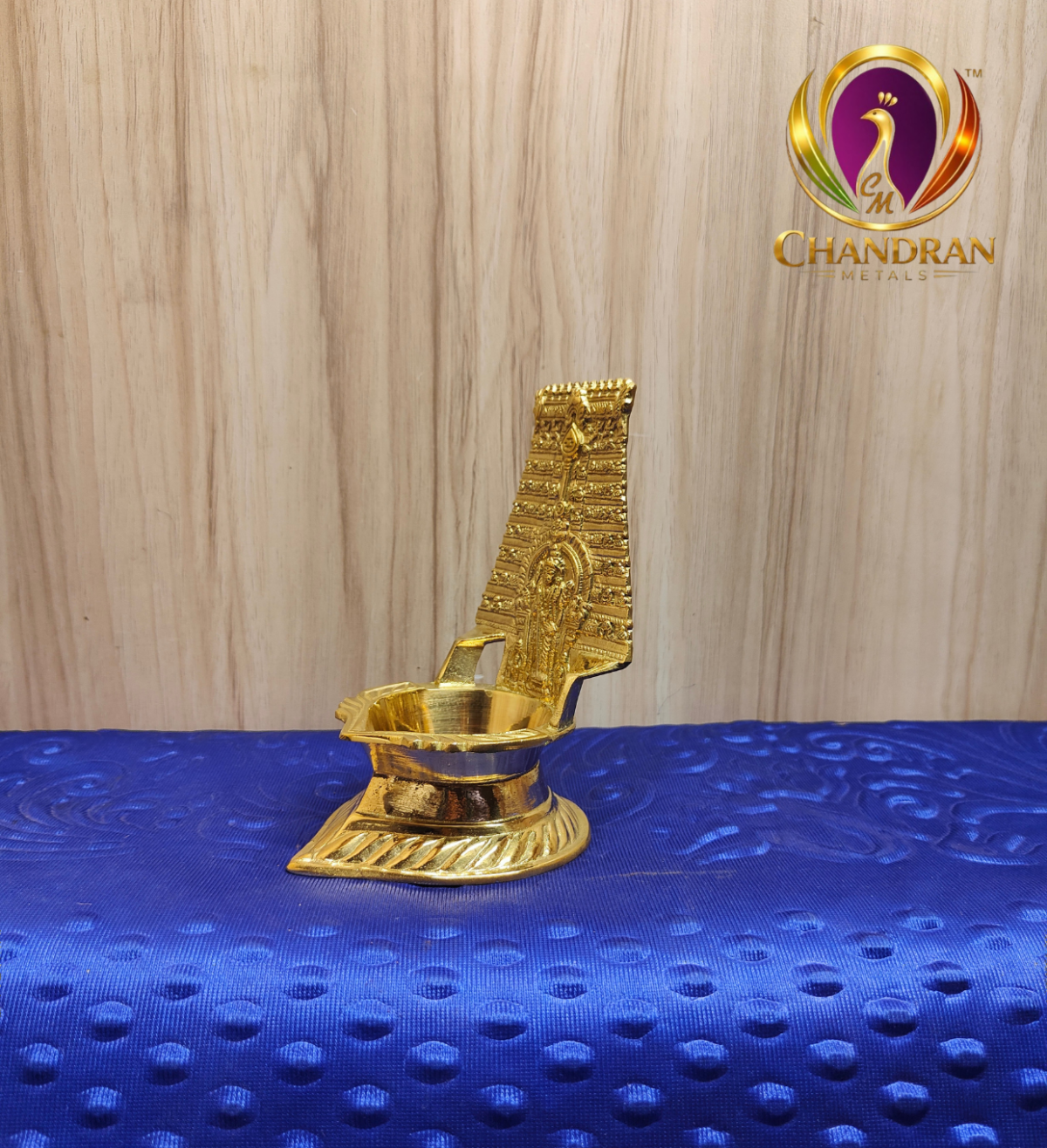 Brass Thiruchendur Murugan Gopuram Vilakku 5.8 Inch