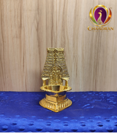 Brass Thiruchendur Murugan Gopuram Vilakku 5.8 Inch