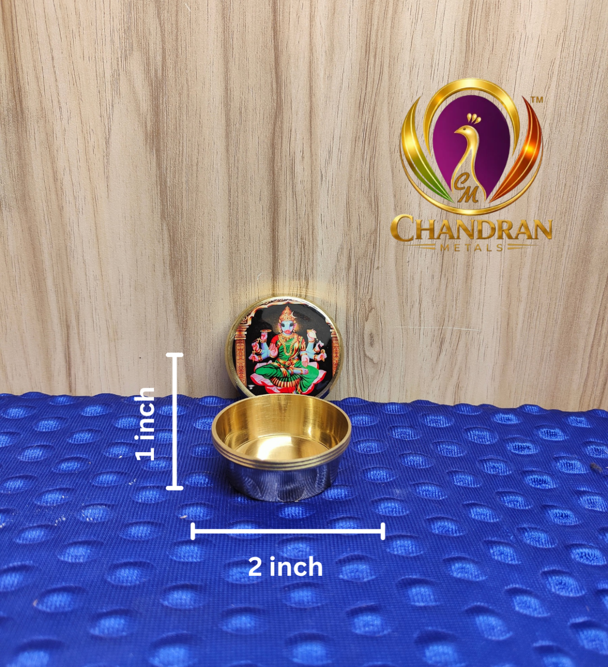Brass Varahi Kumkum Chimil 2 Inch