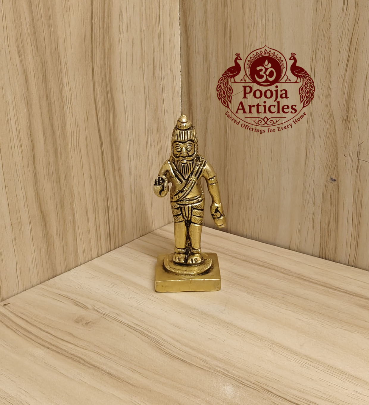 Brass Agathiyar Statue 3.2 Inch