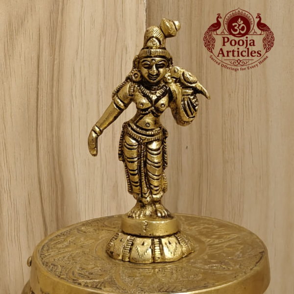 Brass Andal Idol 3 Inch