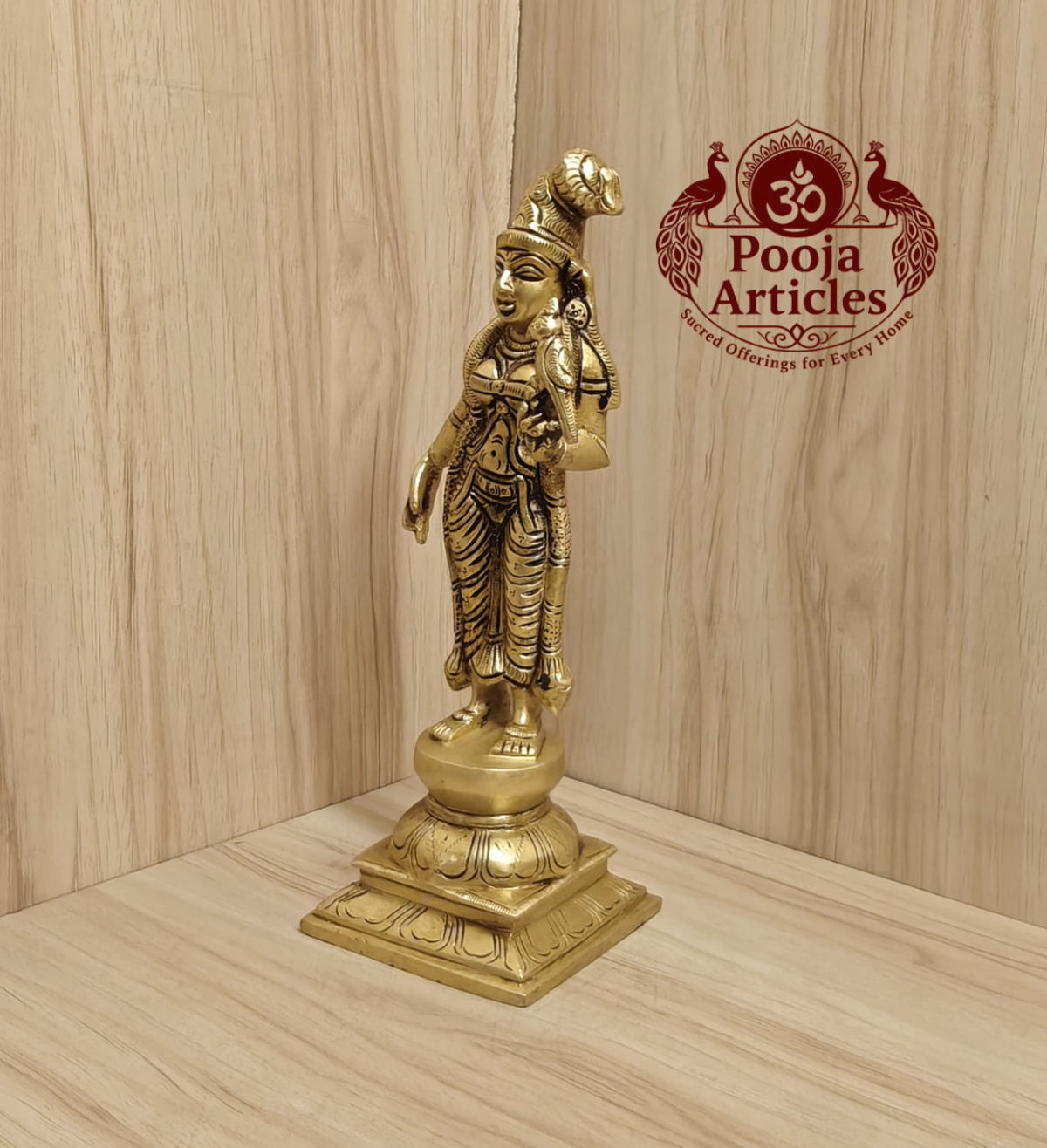 Brass Andal Statue 9.5 Inch