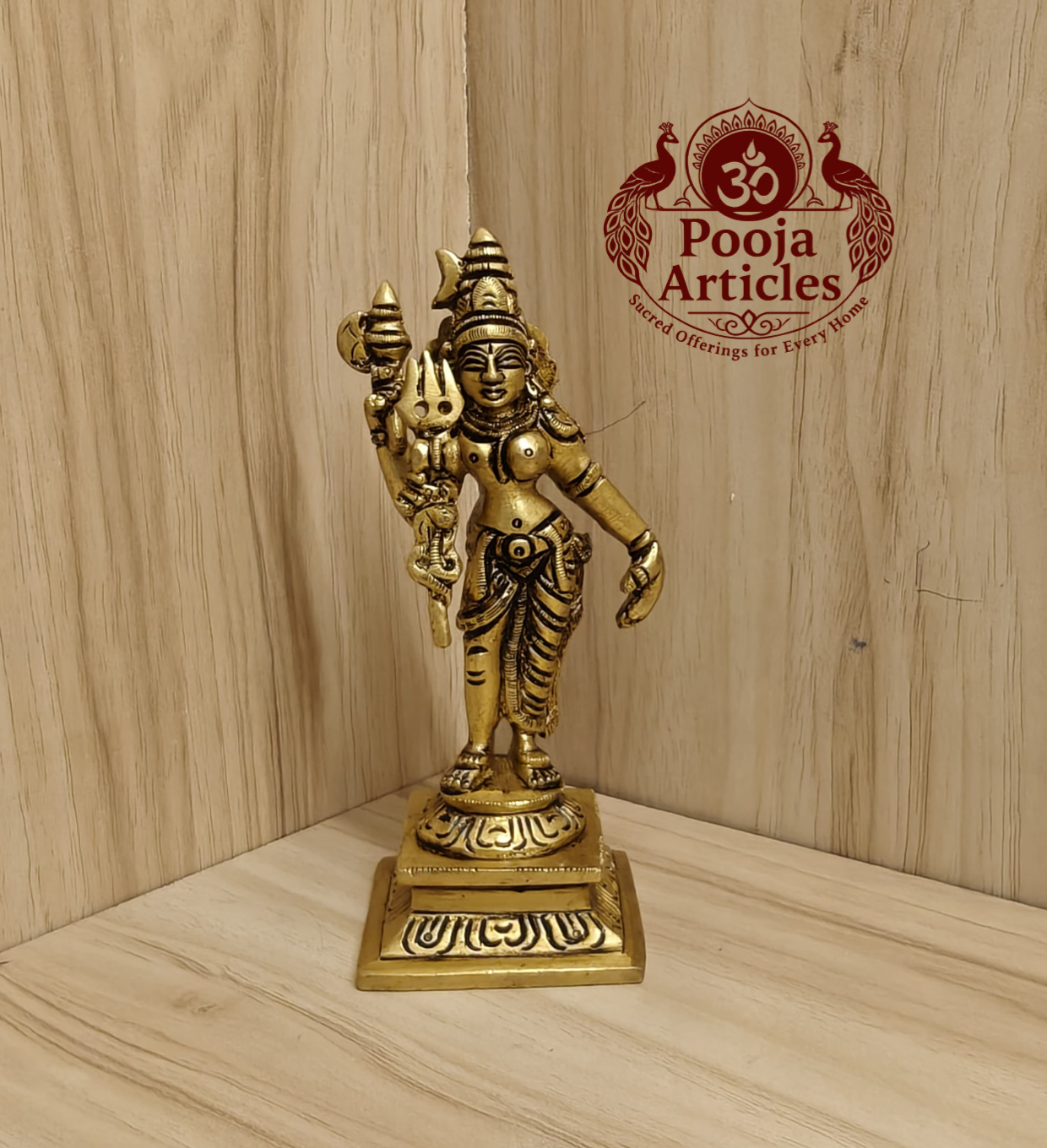 Brass Ardhanarishvara Statue 5 Inch