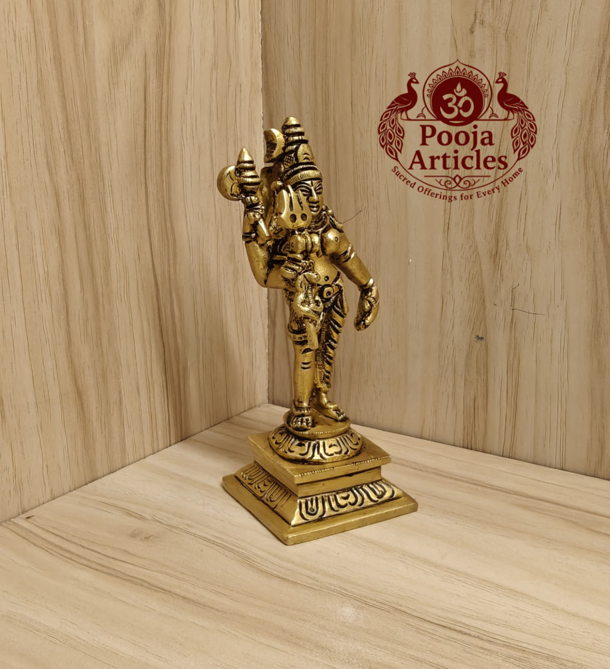 Brass Ardhanarishvara Statue 5 Inch