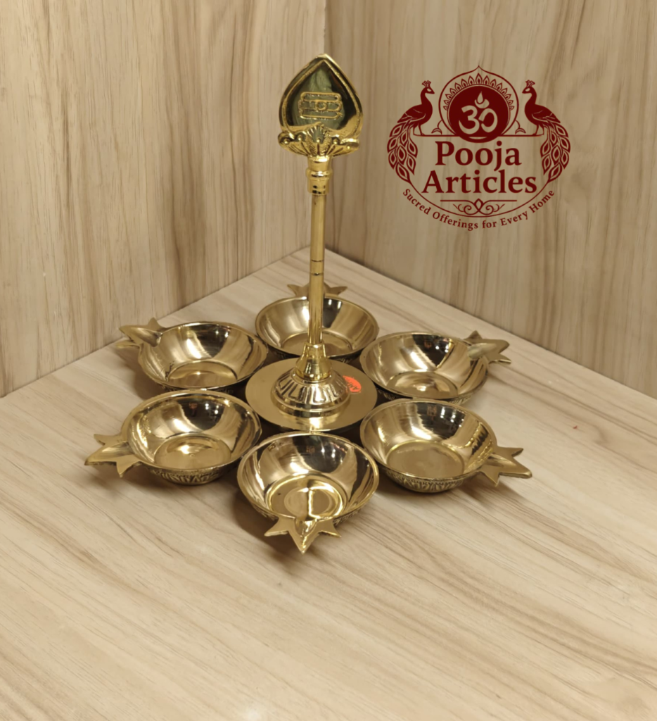 Brass Arumuga Vilakku 7.5 Inch