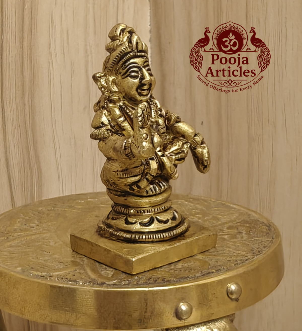 Brass Ayyappa Swami Statue 2 Inch