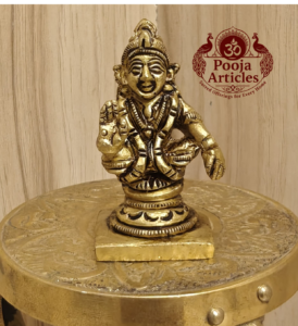 Brass Ayyappa Swami Statue 2 Inch