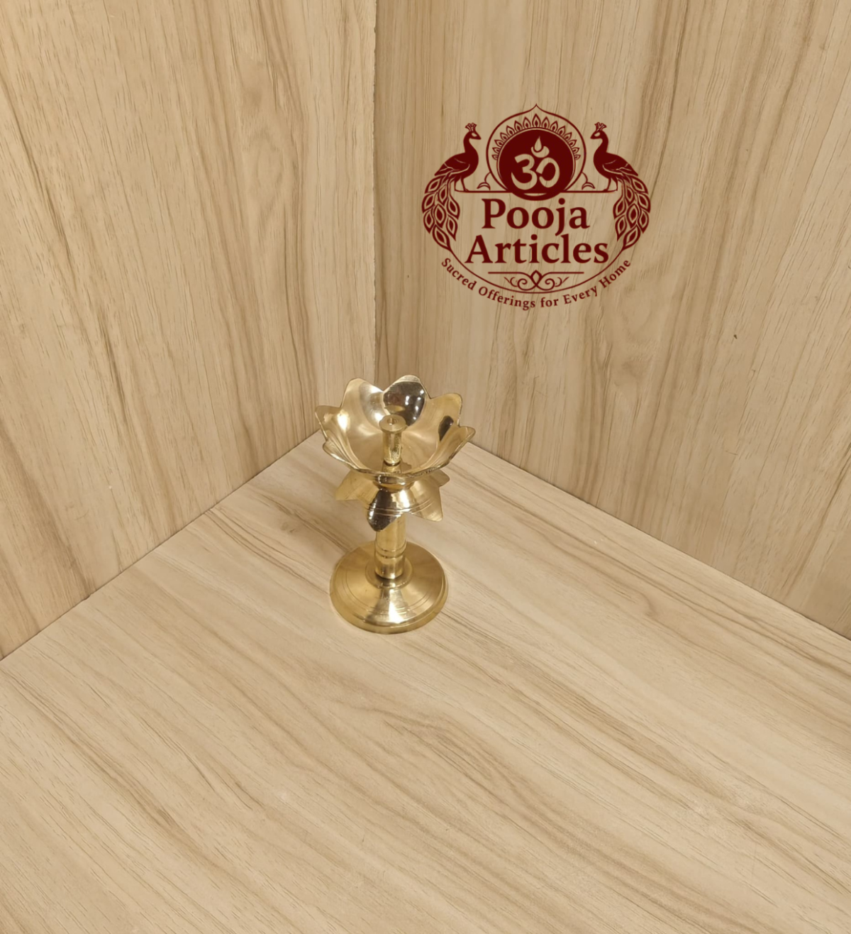 Brass Lotus Diya Stand 4.2 Inch