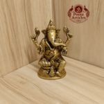 Brass Ganesha Idol 3.6 Inch