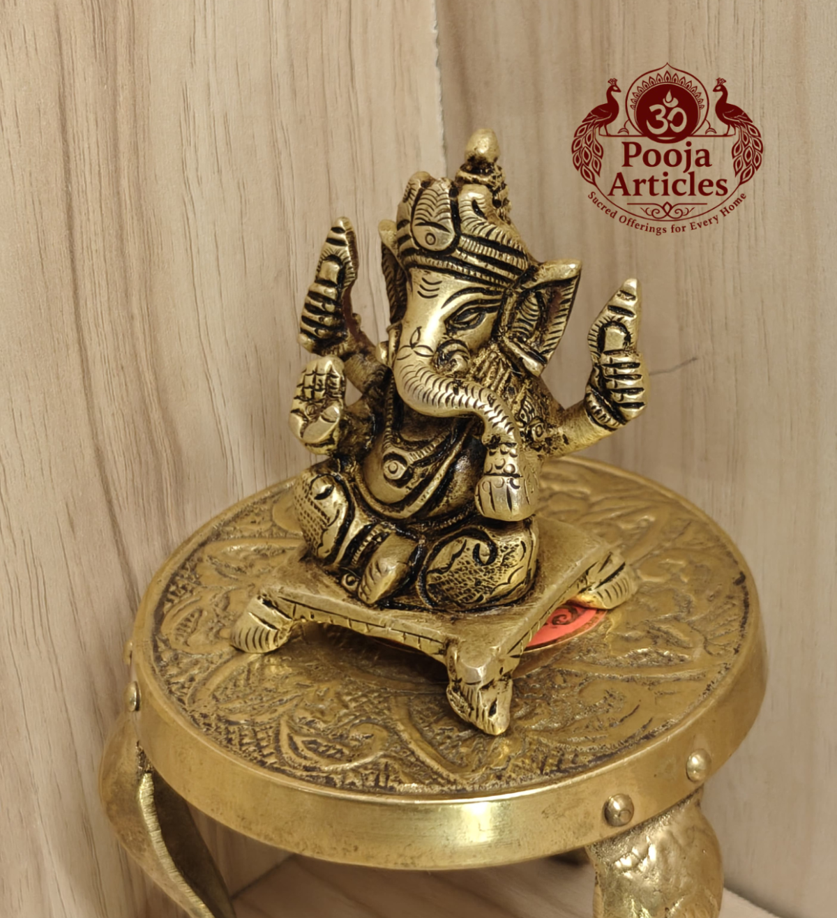 Brass Ganesh Statue 2.2 Inch