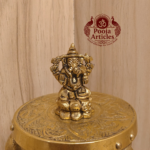 Brass Ganesha Statue 1.7 Inch