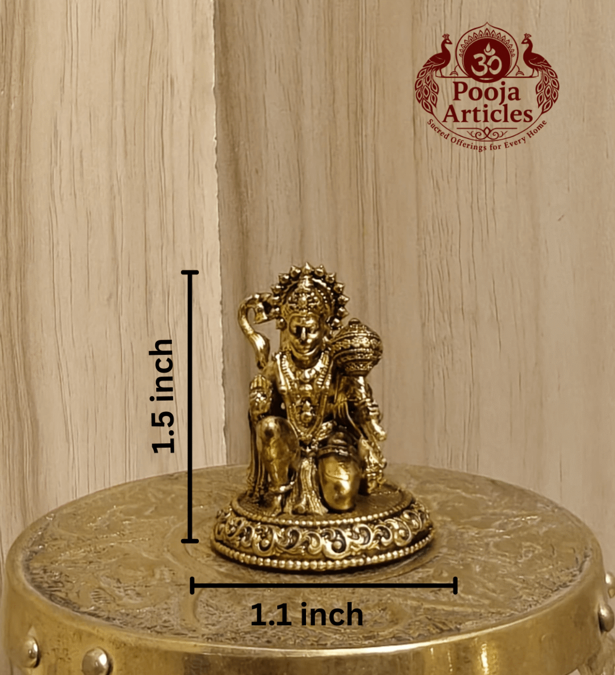 Premium Brass Hanuman Idol 1.5 Inch