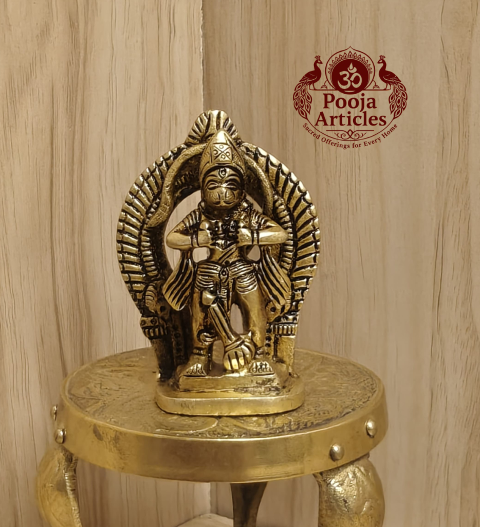 Brass Hanuman Opening Heart Figurine 2.6 Inch