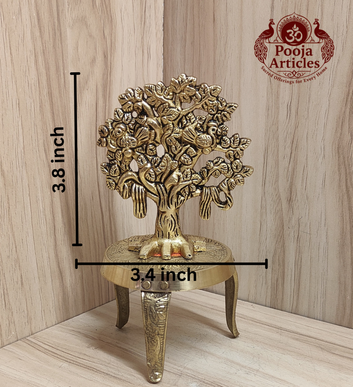 Brass Kalpavriksha Tree 3.8 Inch - Image 2