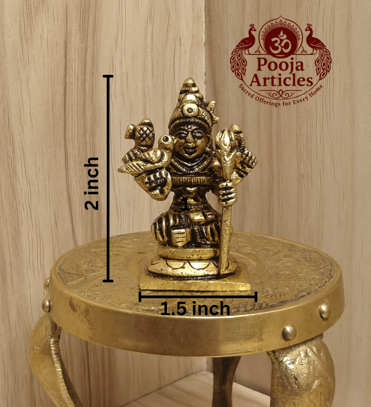 Brass Kamakshi Amman Idol 2 Inch