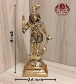 Brass Karuppasamy Statue 6 Inch - Image 2
