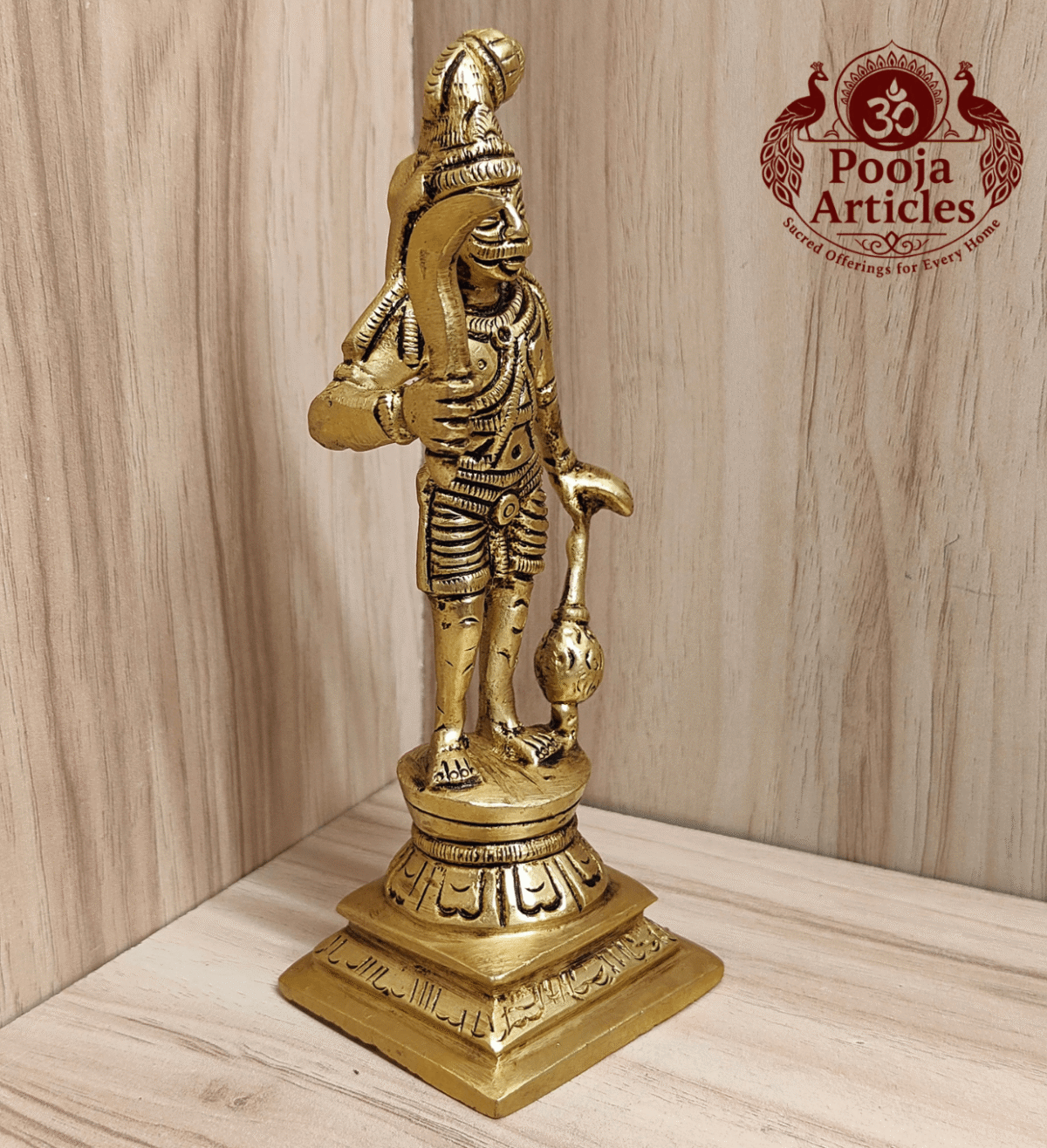 Brass Karuppasamy Statue 6 Inch - Image 3