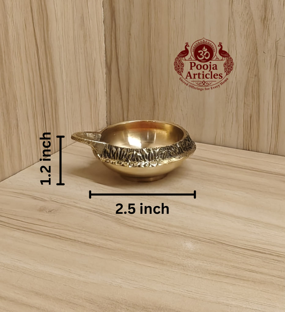 Brass Kuber Diya 2.5 Inch
