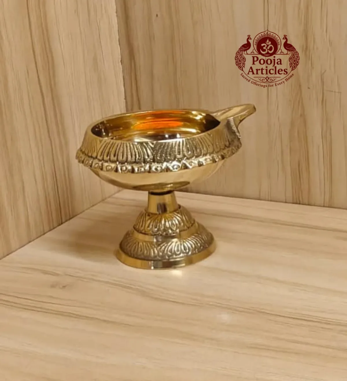 Brass Kubera Diya With Stand 2.2 Inch