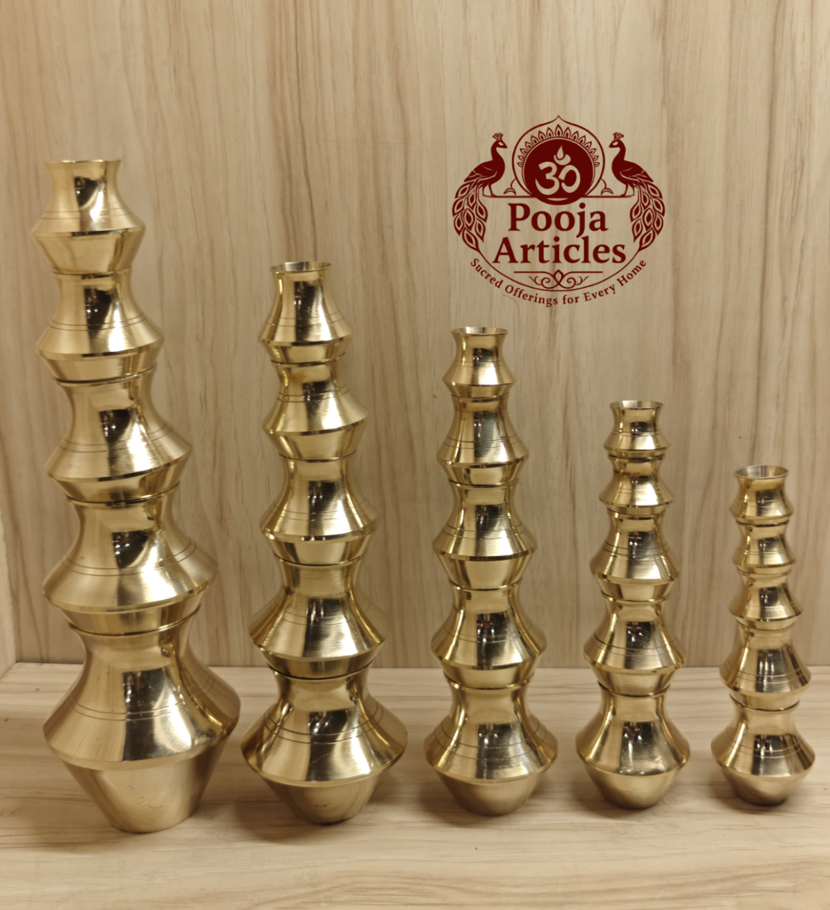 Brass Kubera Kudam Set of 5
