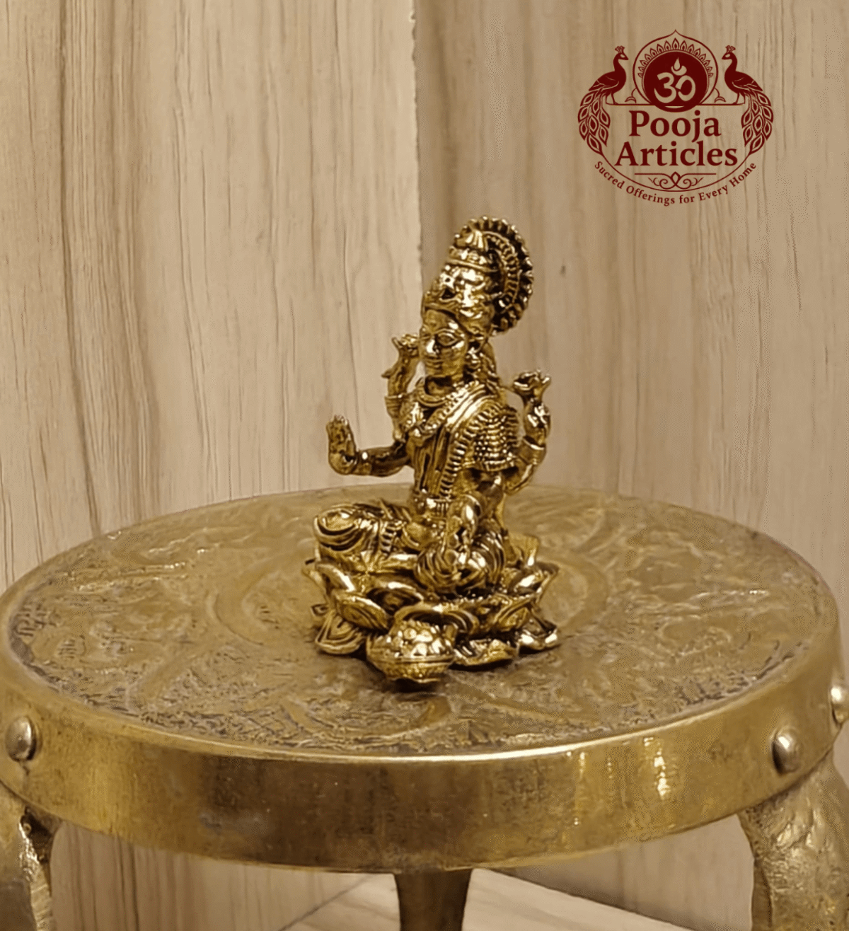 Miniature Brass Lakshmi Idol 1.5 Inch