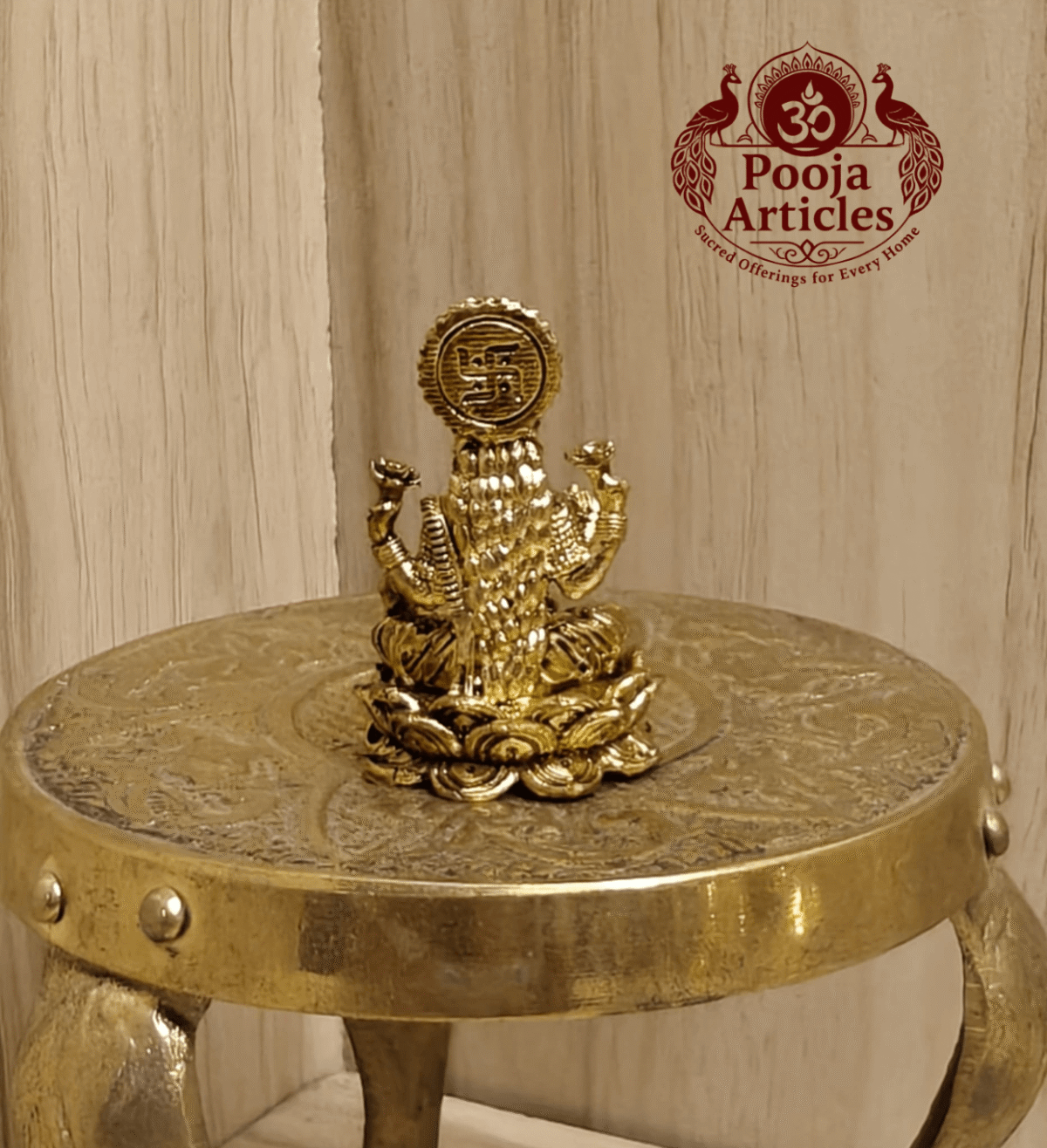 Miniature Brass Lakshmi Idol 1.5 Inch