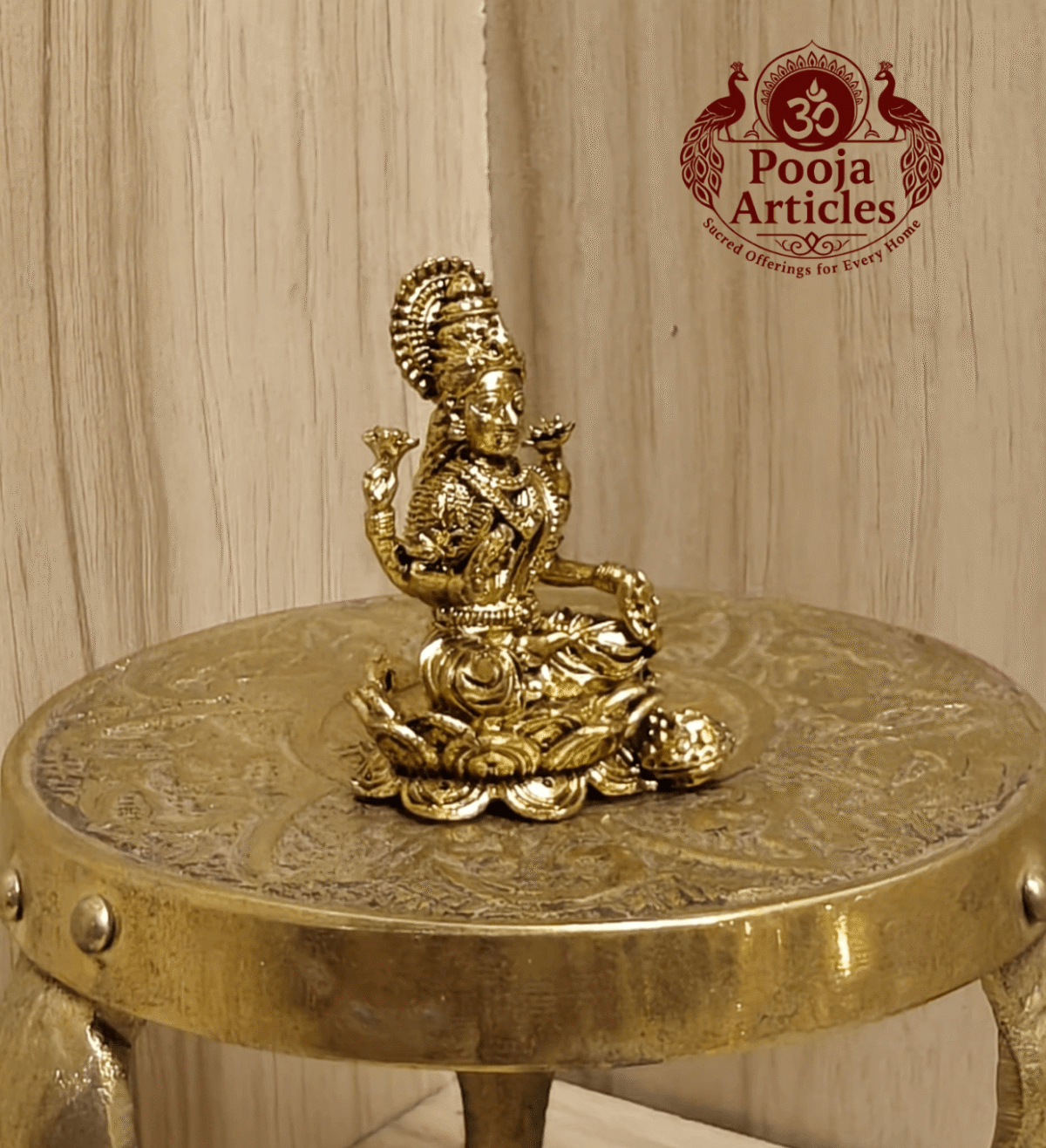 Miniature Brass Lakshmi Idol 1.5 Inch
