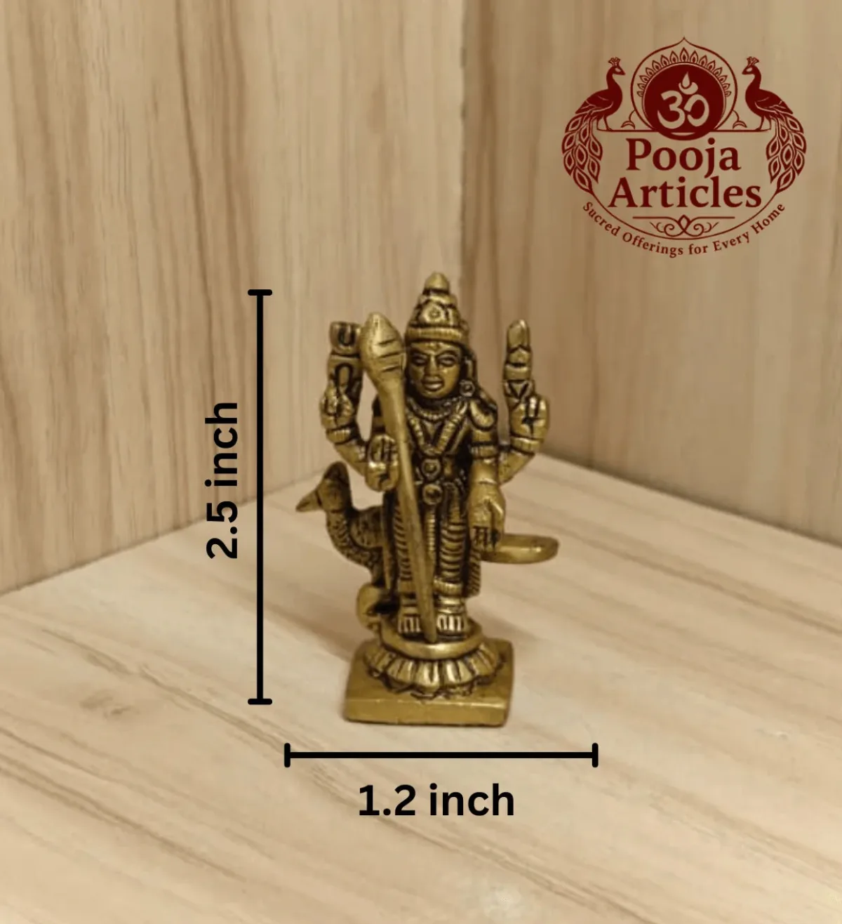 Brass Murugan Idol 2.5 Inch