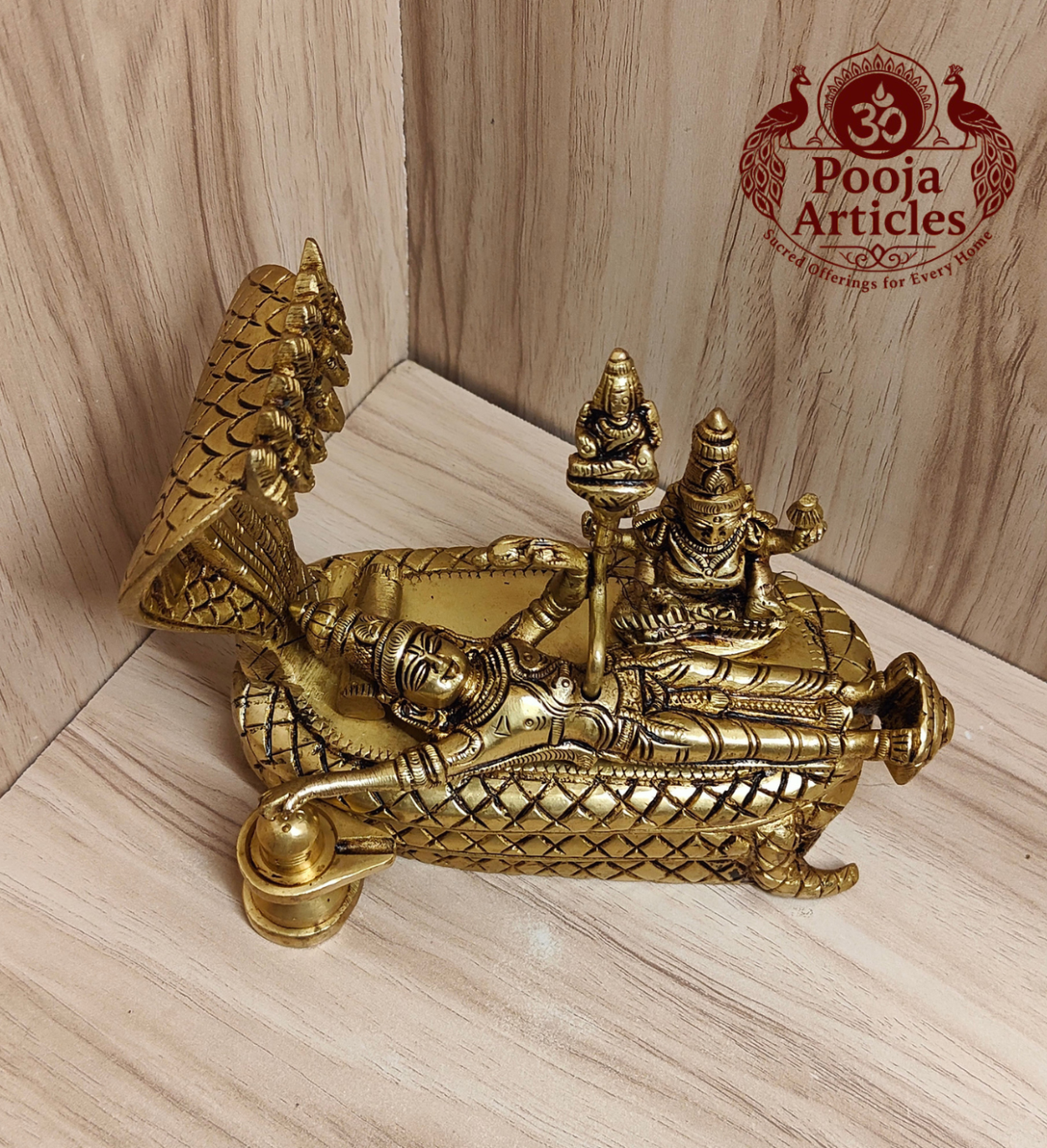 Brass Padmanabhaswamy Statue 5.5 Inch - Image 5