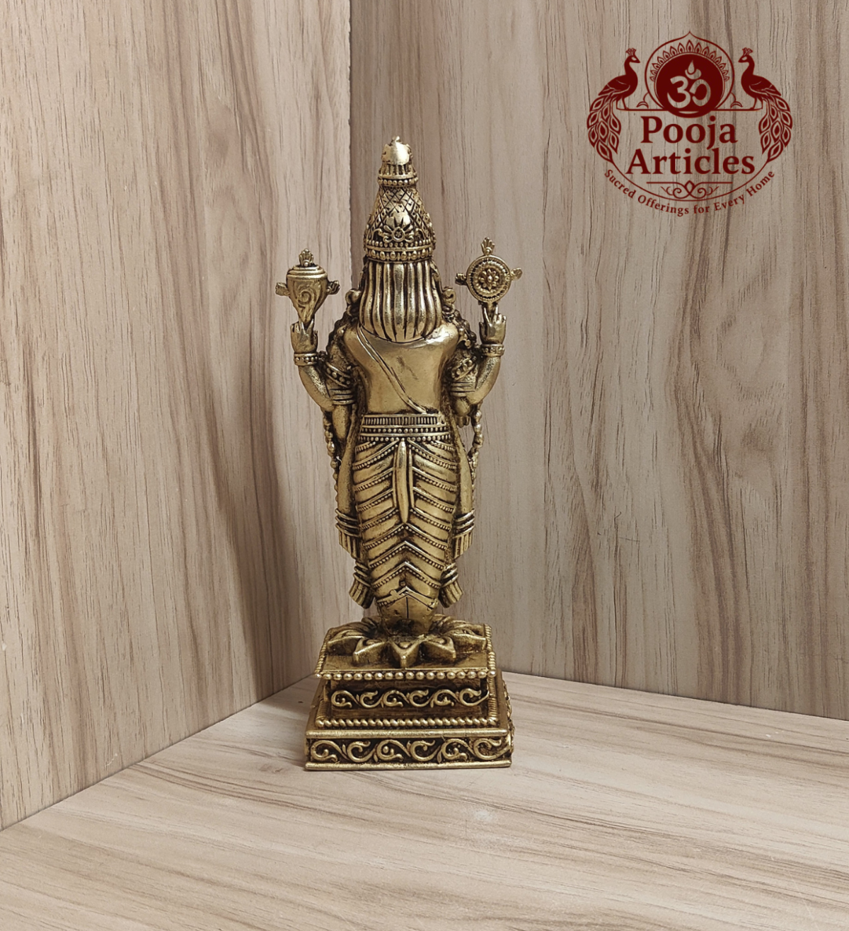 Premium Brass Tirupati Balaji Idol 7.7 Inch - Image 6