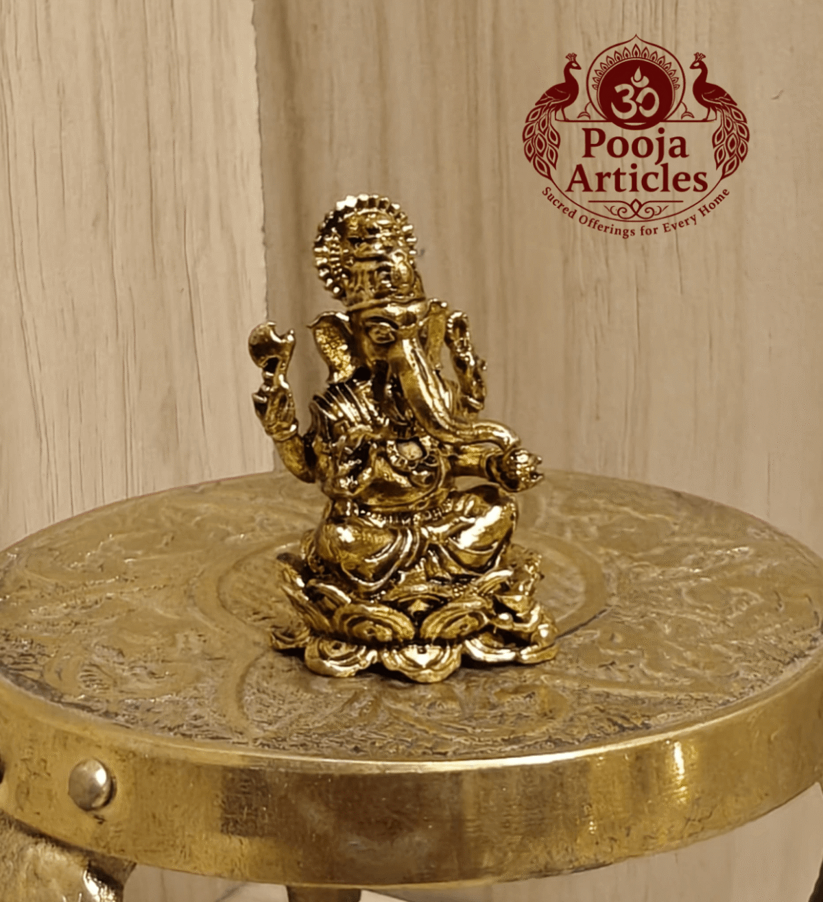 Miniature Brass Vinayagar Statue 1.5 Inch