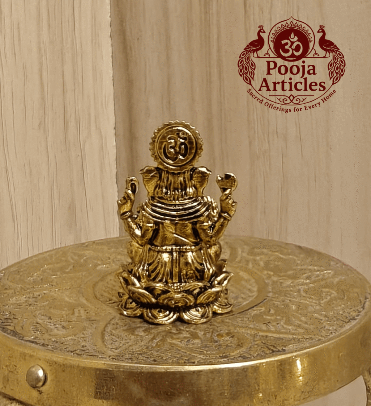 Miniature Brass Vinayagar Statue 1.5 Inch