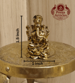 Miniature Brass Vinayagar Statue 1.5 Inch