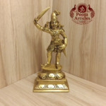 Brass Madurai Veeran Statue 10 Inch