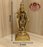 Brass Meenakshi Amman Statue 5 Inch - Image 2