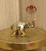 Miniature Brass Elephant Statue 1 Inch