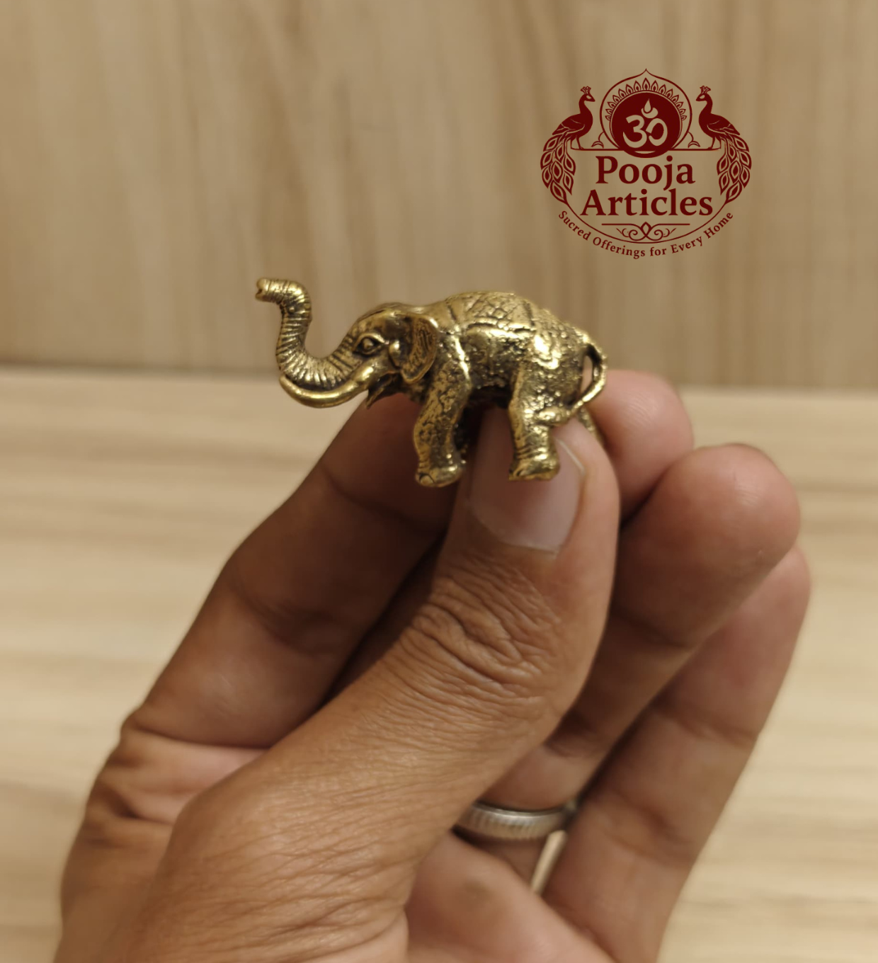 Miniature Brass Elephant Statue 1 Inch Miniature Brass Elephant Statue 1 Inch