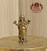 Miniature Brass Lord Vishnu Idol 1.5 Inch