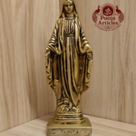 Brass Mother Mary Statue 6.2 Inch