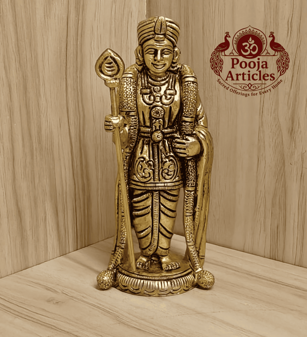 Brass Murugan Statue 5.5 Inch Brass Murugan Statue 5.5 Inch
