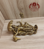 Brass Padmanabha Swamy Reclining Statue 5.2 Inch
