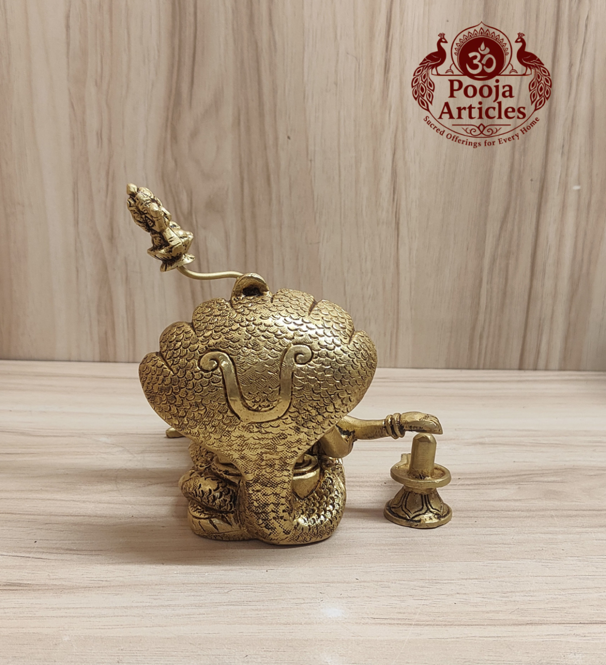 Brass Padmanabha Swamy Reclining Statue 5.2 Inch - Image 5