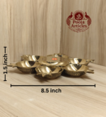 Brass Plain Aarumuga Agal Vilakku 8.5 Inch